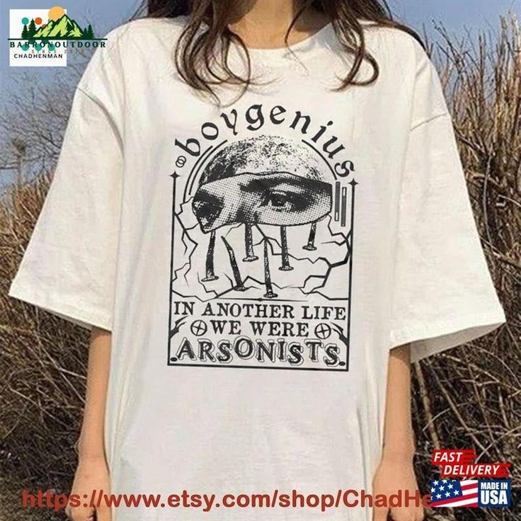 Vintage Boygenius Graphic Tee Band Tour 2023 T-Shirt Indie Rock Music Classic