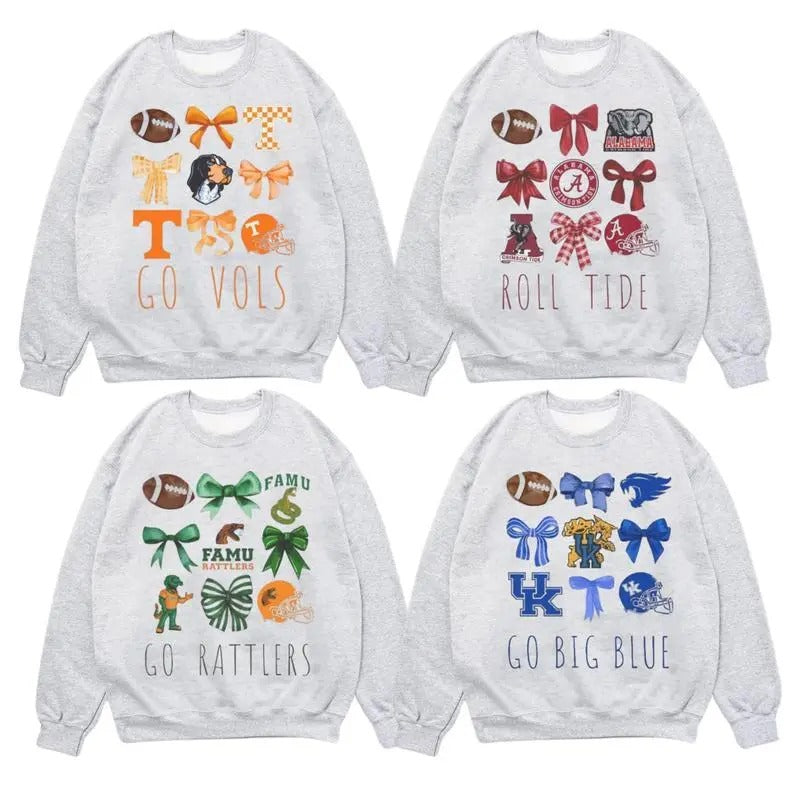 Vintage College Football Ash Grey Crewneck Sweatshirt, Coquette Style, Gift For Fan men's  sweatshirts vintage  clothing