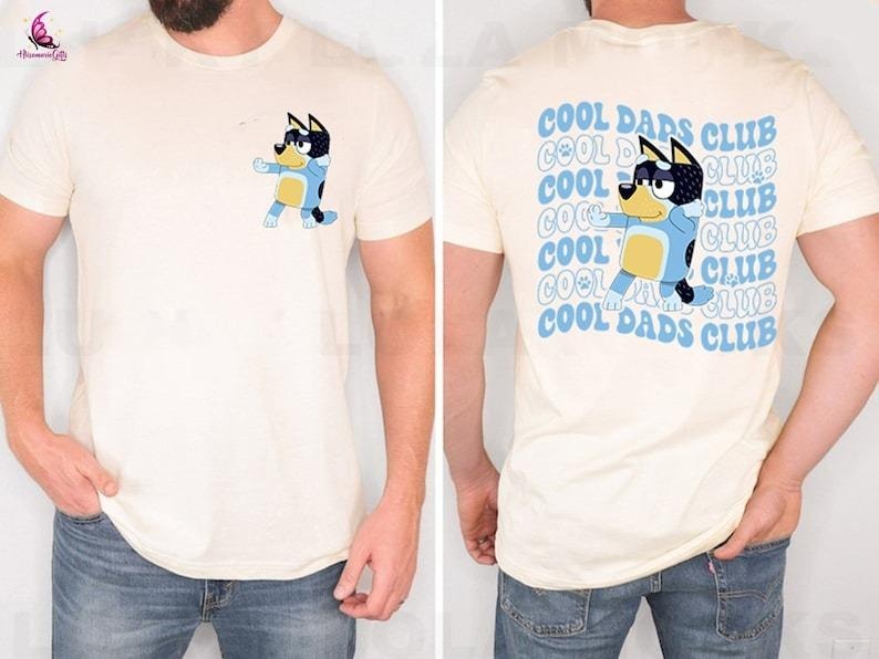 Vintage Cool Dads Club Shirt | Bluey Shirt | Bluey Toddler Shirt | Bluey Kids Shirt | Bluey Family Birthday Shirt | Father Gift