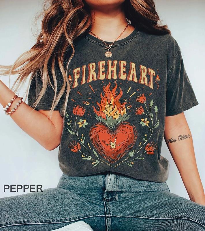 Vintage Fire Heart Shirt, To Whatever End T-shirt, SJM Quotes Sweatshirt, Throne of Glass Shirt, SJM Merch, You Do Not Yield T-shirt