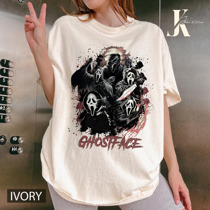 Vintage Ghostface TShirt, 90s Horror Movie T-Shirt, Retro Halloween Sweatshirt, Scream T-Shirt, Vintage Horror Movie Character Tee, Vintage Scream Shirt