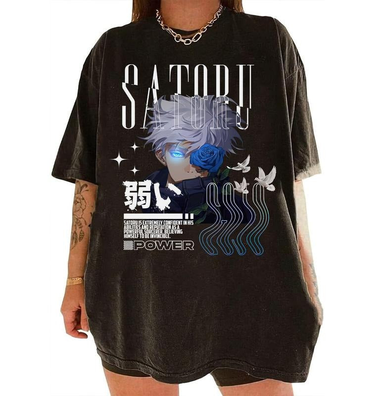 Vintage Gojo Satoru Shirt Sweatshirt JJK Anime Fan Gifts Shirt