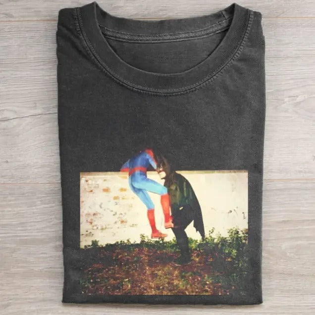 Vintage Halloween Graphic T-shirt, Spider Hero X Bat Hero Tee, Horror Movie Shirt, Horror Character, Funny Halloween Shirt, Unisex T-Shirt