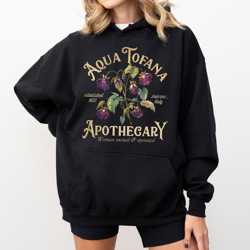 Vintage Herb Aqua Tofana Apothecary Hoodie, Witchy Feminist Pullover, Women's Rights Hooides, My Body My Choice Sweatshirt, Equal Rights Womenswear