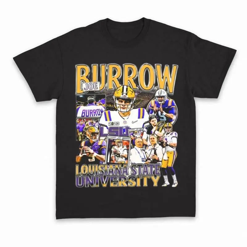 Vintage Joe Burrow Football T-shirt, Vintage 90s Graphic Tee, Sport Shirt, Unisex Tee For Men, For Women