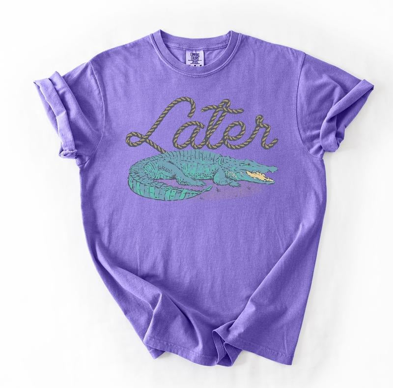 Vintage Later Gator Comfort Colors Shirt, Funny Alligator Tee, Retro Later Gater Tee
