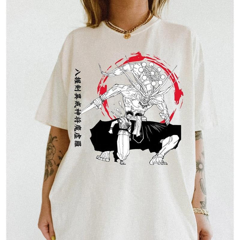 Vintage Mahogara Sukuna T-Shirt, Itadori , Anime Manga , Anime Fan Gifts