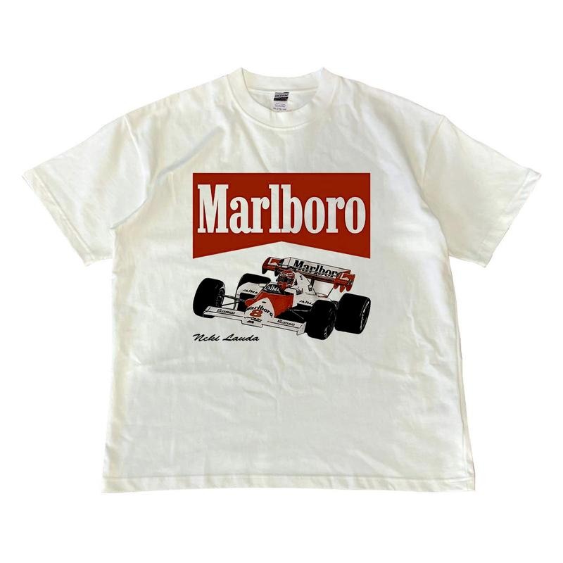 Vintage Marlboro Racing T-shirt, Nascar Merch Graphic Tee, Unisex Tshirt,  Sweatshirt, Hoodie, Comfort Colors Menswear Top Streetwear Shortsleeve Tropical Crewneck