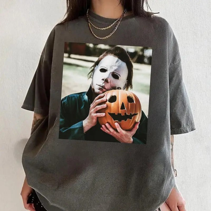 Vintage Michael Myers Halloween Shirt, Pumpkin Halloween Shirt, Retro Halloween Shirt