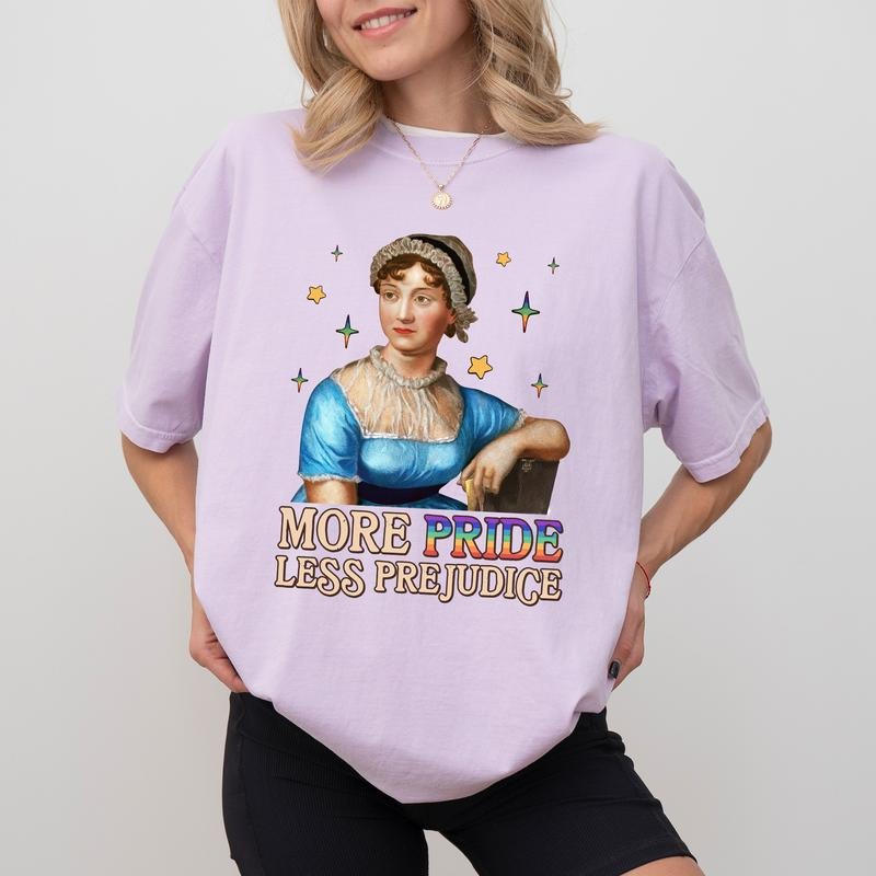 Vintage More Pride Less Prejudice Comfort Colors Shirt, Retro LGBTQ T-shirt, Pride Month Graphic Tee, Proud Ally Clothing, Supporting LGBT Outfits