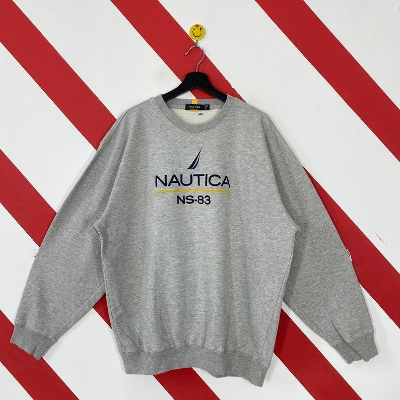 Vintage Nautica Sweatshirt Nautica Crewneck Sportswear Nautica Sweater Pullover Nautica Sailing Gear Nautica Embroidered Logo