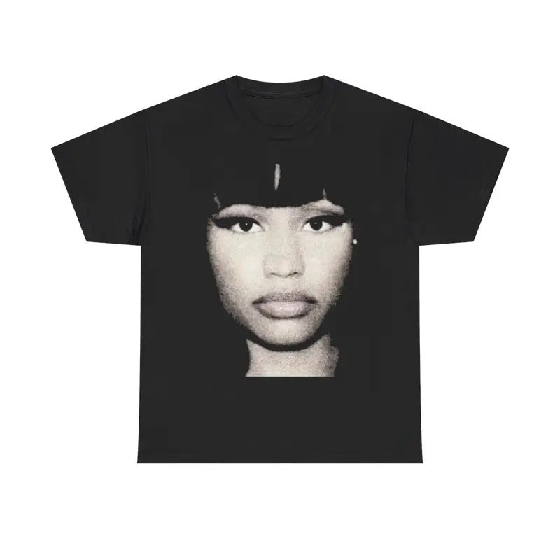 Vintage Nicki Inspired Y2k 90s Hip-Hop Vibes Heavy Cotton Graphic T-Shirt Tshirt Shirt HipHop Rap Tee Shirt Retro Fashion Casual Menswear Oversized Top