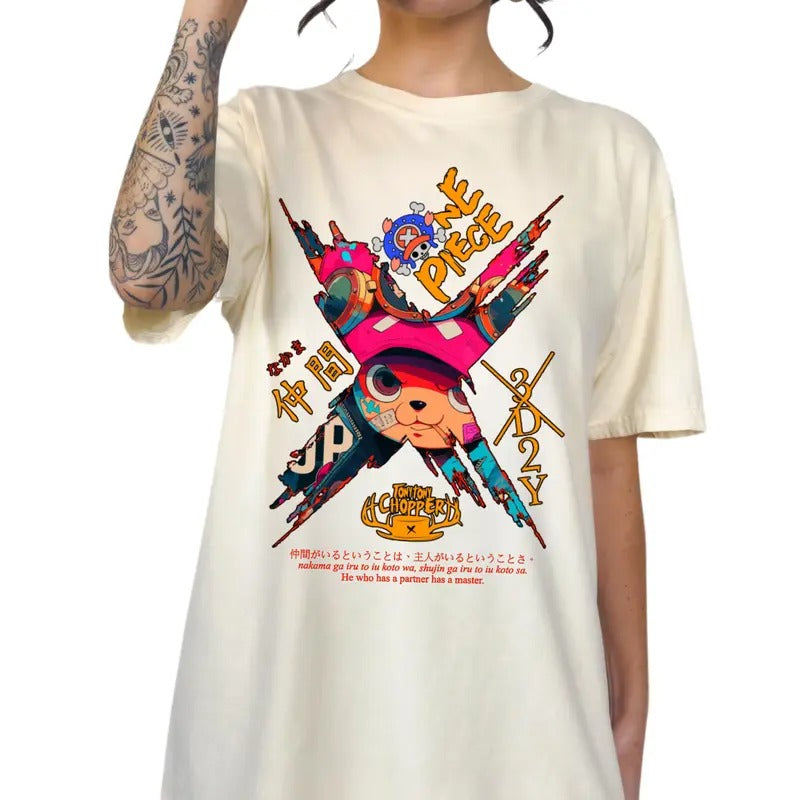 Vintage One Piece Chopper Shirt, Punny Cartoon Chopper Shirt, Top 1 Anime of All Time, Japanese Anime 90s Graphic Hoodie, Luffy Anime Hoodie Tops Classic Menswear