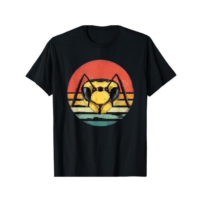 Vintage Queen Bee Graphic Tee - 100% Cotton, Crew Neck, Short Sleeve - Perfect for Casual Wear & Outdoor Activities Made in USA