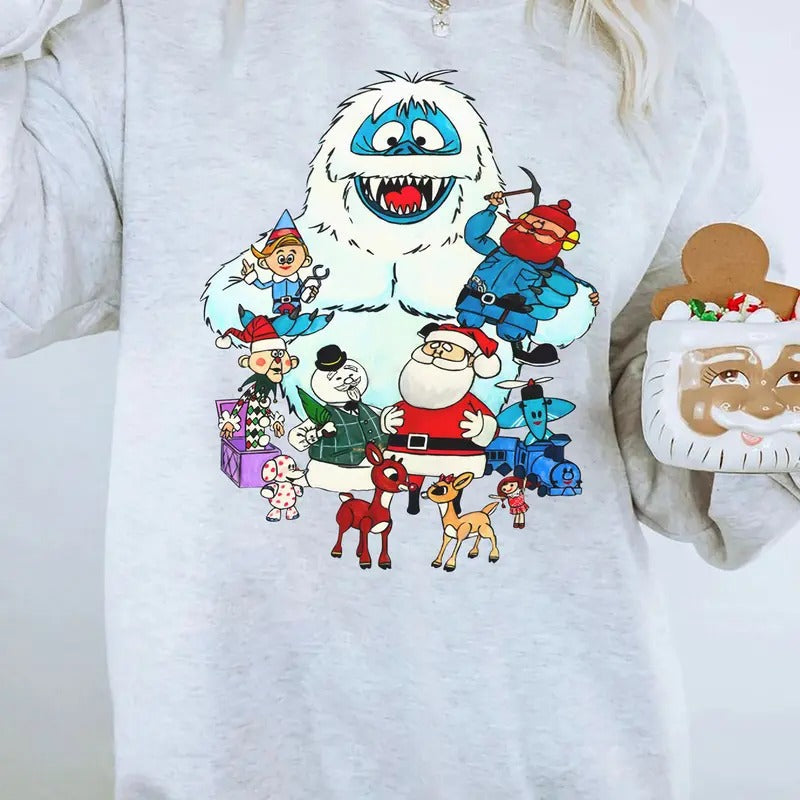 Vintage Rudolph Christmas Sweatshirt, Retro Christmas Shirt, Red Nosed Reindeer Crewneck, Cute Christmas Shirt, Family Christmas Tee, 90s Christmas Crewneck, Cute Santa Shirt, Cozy Winter Sweater