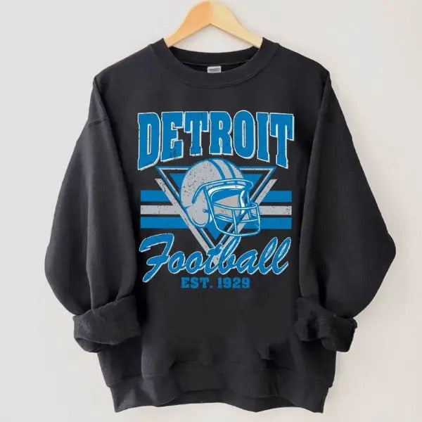 Vintage Style Detroit Football shirt, Sunday Football, Detroit Football Sweatshirt, Game Day Football Shirt, Detroit Football Shirt