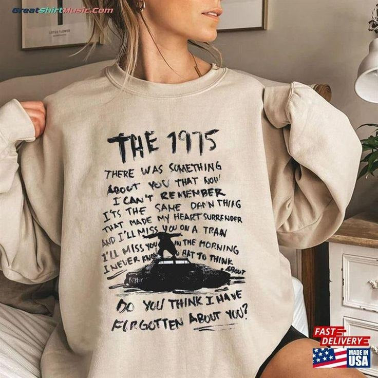 Vintage The 1975 Band Album Lyrics Sweatshirt At Their Very Best 2023 Tour Pop Rock Sweatshirt