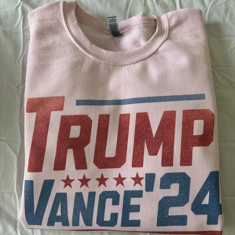 Vintage Trump Vance 2024 Sweatshirt T Shirt Pink