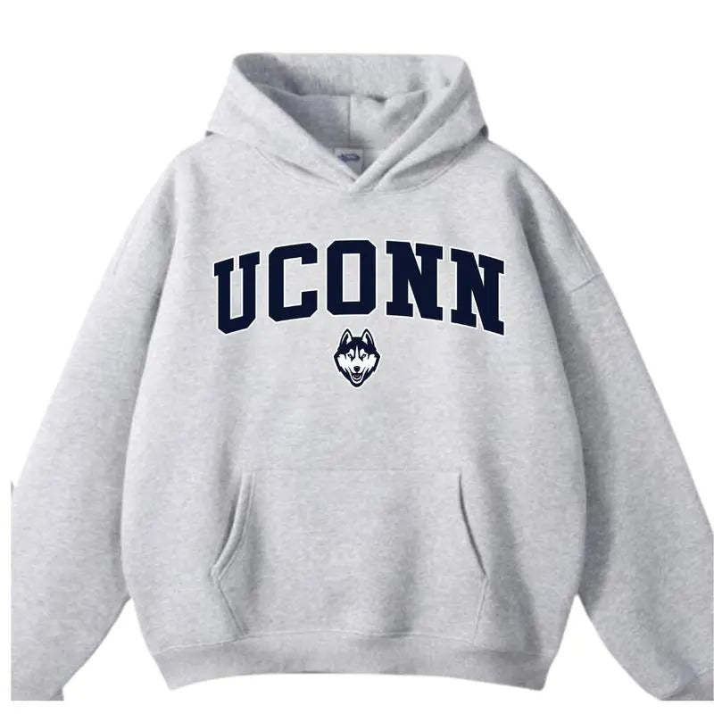 Vintage UConn Huskies Football Hoodie, UConn College Shirt, NCAA Team Crewnecks Shirt, Gift For Fans, Football Shirt