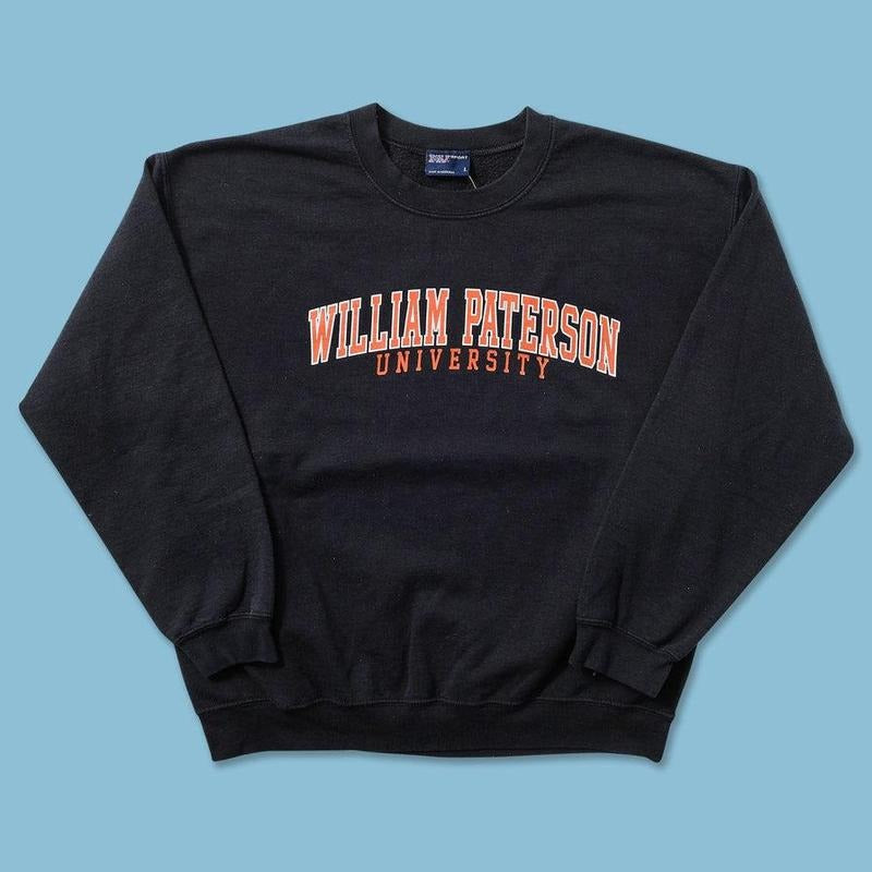 Vintage William Paterson Sweater - 100% Cotton - Men's Sweatshirt - Menswear Hoodie Tops