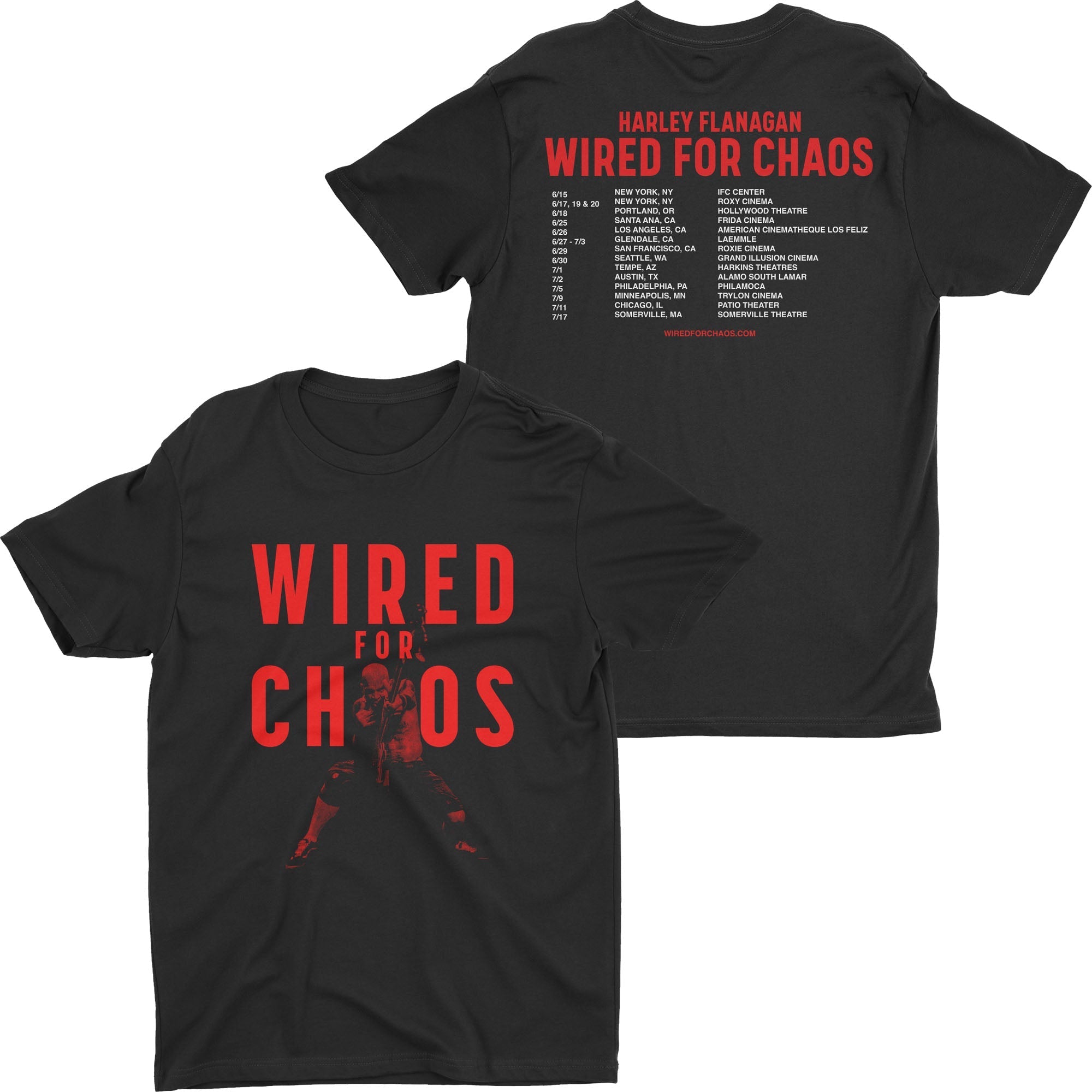 Harley Flanagan - Wired For Chaos Q&A Tour t-shirt