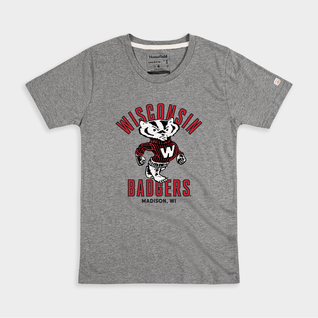 Wisconsin Badgers Vintage Bucky Women's Tee Style001