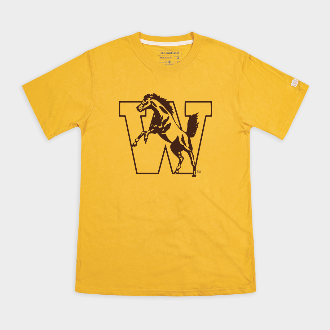 Western Michigan Vintage Bucking Bronco Tee Style001