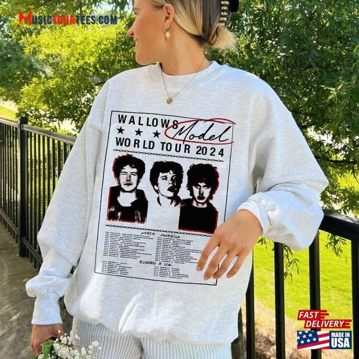 Wallows Model World Tour 2024 Band Fan Concert Unisex Sweatshirt
