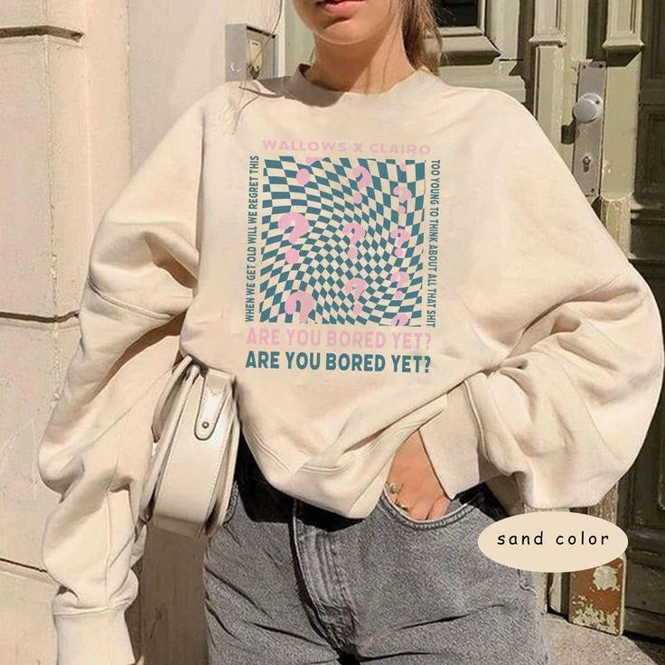 Wallows and Clairo Are You Bored Yet Album Graphic Y2k Sweatshirt Wallows Tour 2022 Sweatshirt