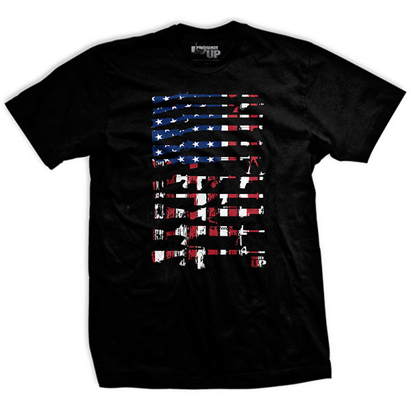 American Firearms Flag T-Shirt Style001