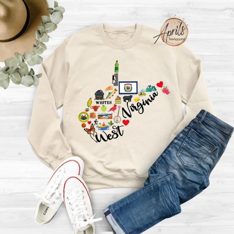 West Virginia Sweatshirt, West Virginia Hoodie, State Shirt Classic Fashion