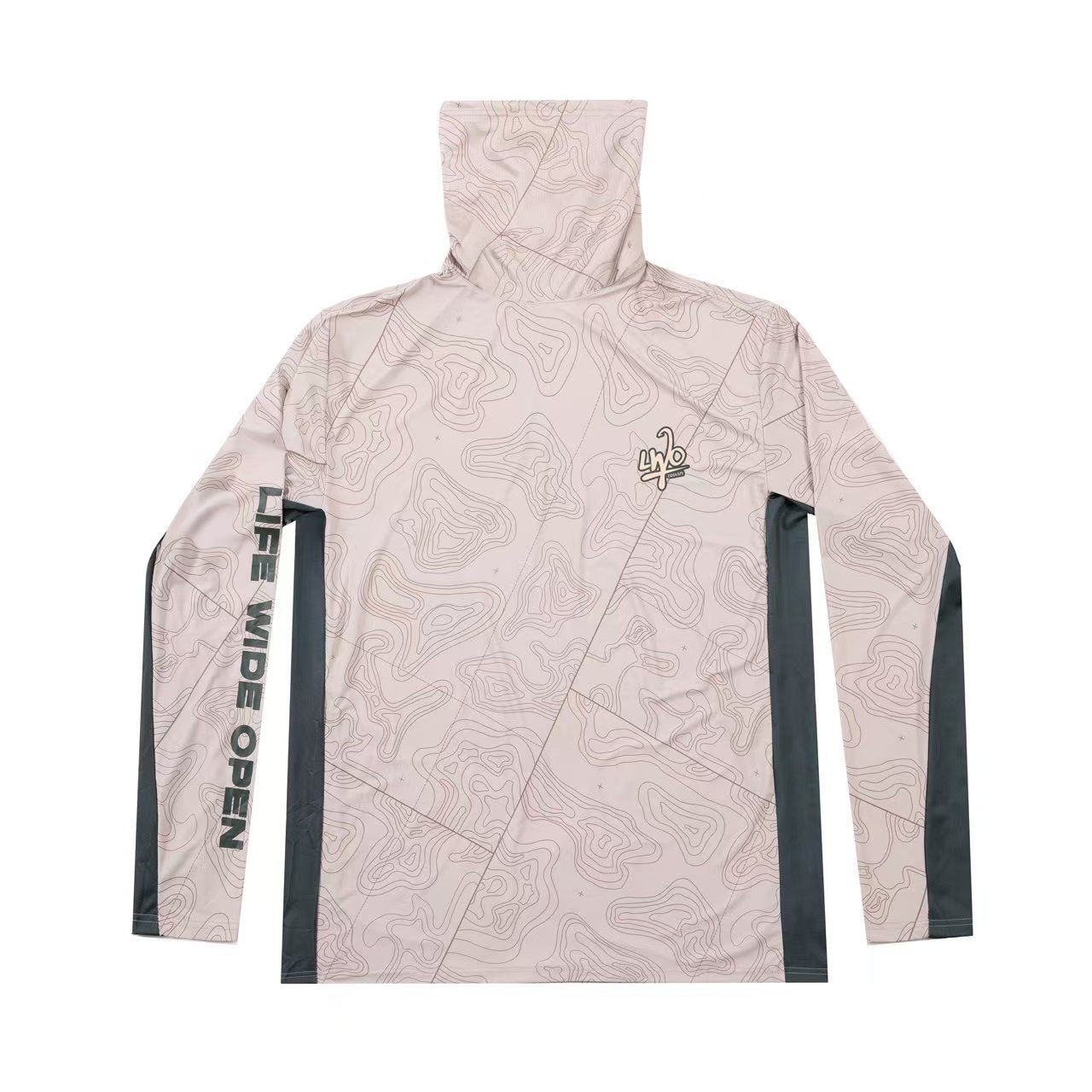 Topographic Camo Fishing Hoodie