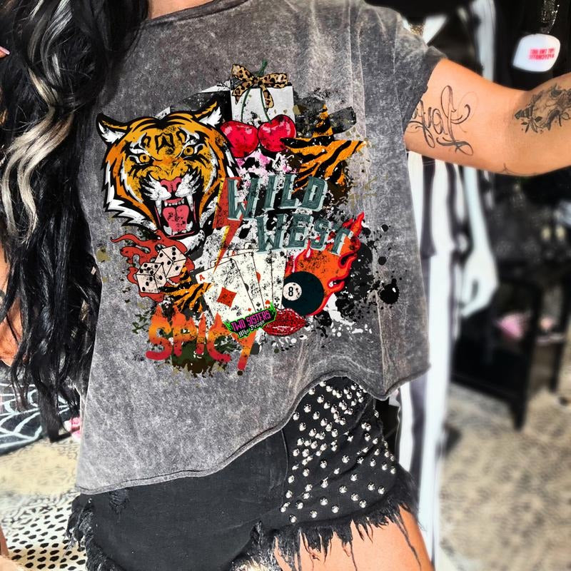 Wild West Collage Vintage Graphic Shirt | Western Goth, Comfortable Unisex Short Sleeve TShirt