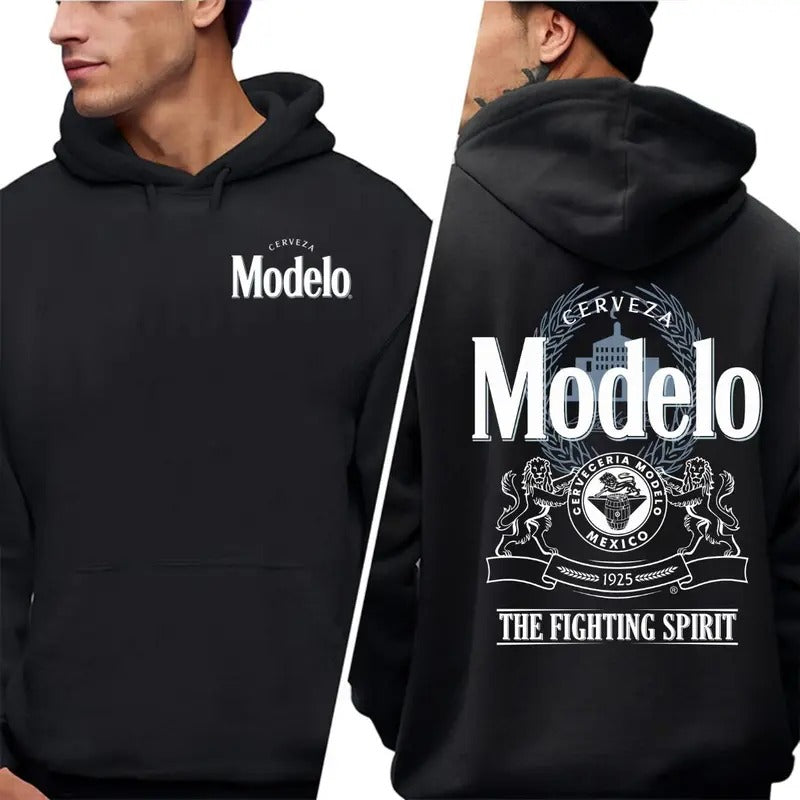 M0del0 Especial The Fighting Spirit Classic Logo 2 Sides Hoodie/Sweatshirt(No Hood)/T-Shirt, For Men/Women - Unisex Style, 100% Cotton, Pullover unisex hoodie