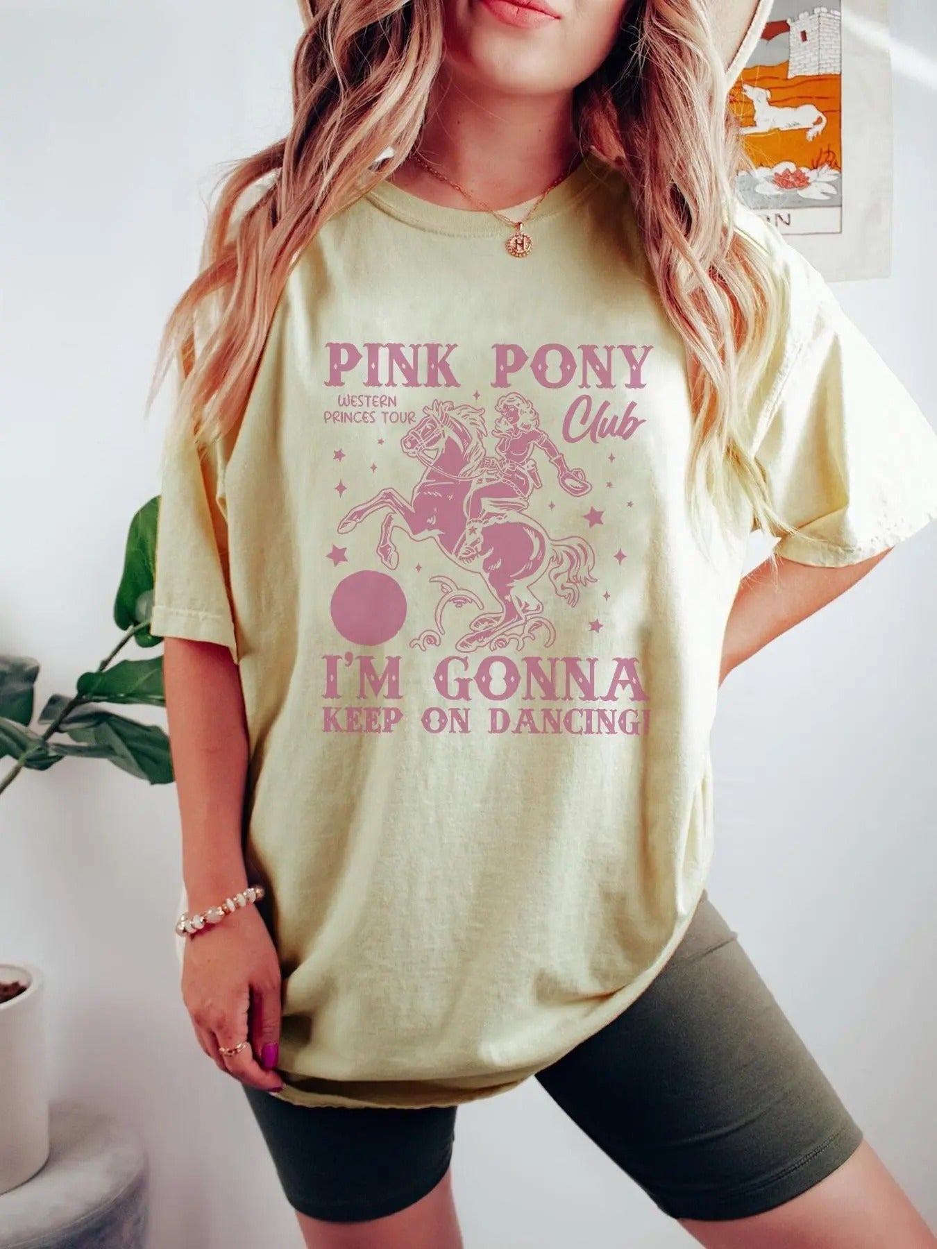 Women's Cartoon & Letter Print Round Neck Tee, Casual Graphic Short Sleeve T-shirt for Summer, Women's Top for Daily Wear