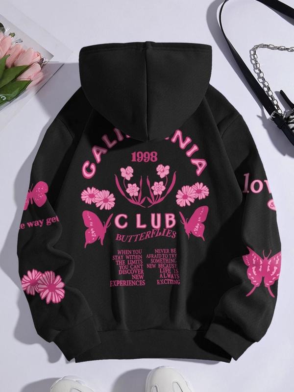 Women's Y2k Vintage Long Sleeve Graphic Hoodie, Comfort Longsleeves Hooded Pullover Sweatshirt For Lady, Comfort Womenswear, Cozy Comfy Winter Outfits, Spring 2024 Fashion, Casual Outftit Ideas