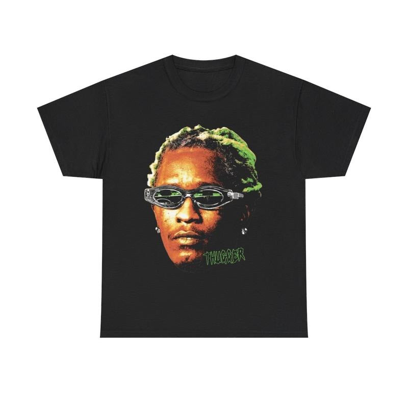 YOUNG THUG T-SHIRT Rap Tee Concert Merch Free Thugger Slime Season Green Rare Hip Hop Graphic Print Casual Classic Cotton Menswear Retro Top Vintage Comfy Day