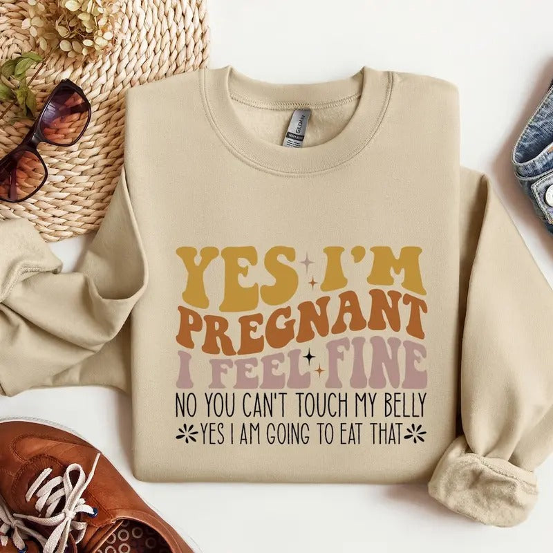 Yes I Am Pregnant Shirt, Funny Pregnancy Shirt, New Mom T shirt, Mom to Be Gift, Pregnancy Announcement Shirt, Gift For Pregnant