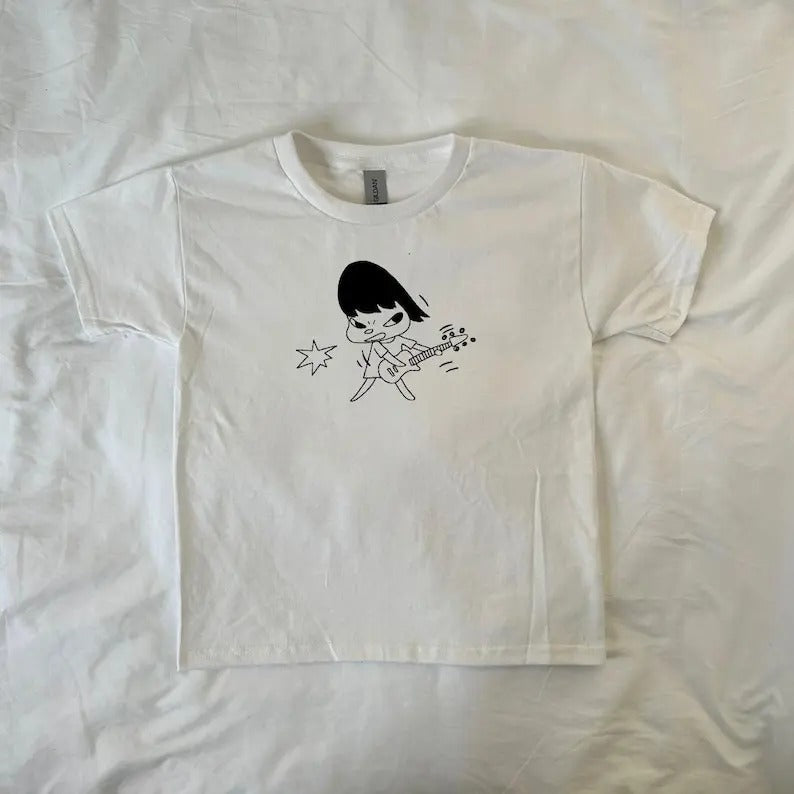 Yoshimoto Nara Rockstar Baby Tee, y2k clothing, Pinterest ,vintage, streetwear, trendystyle{n002}2