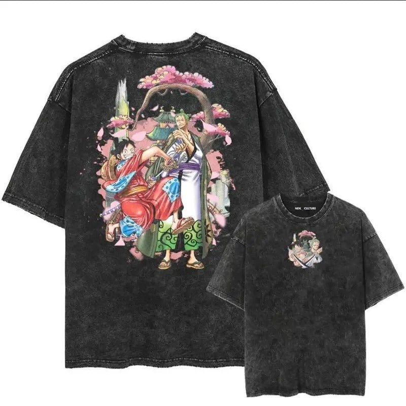 ZORO & LUFFY 2 SIDES T-Shirt, Comfort Color T-Shirt, Japan, One piece Anime T-Shirt Sweatshirt, Hoodie, Comfort Colors