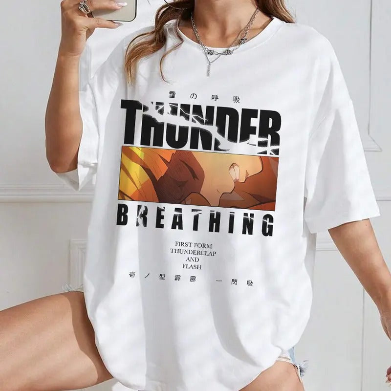 Zenitsu Thunder Breathing Sweatshirt Hoodie,  Zenitsu Agatsuma Shirt , Demon Slayer t-shirt, Kimetsu no Yaiba Shirt, Anime sweatshirt hoodie, Anime lover t-shirt Menswear