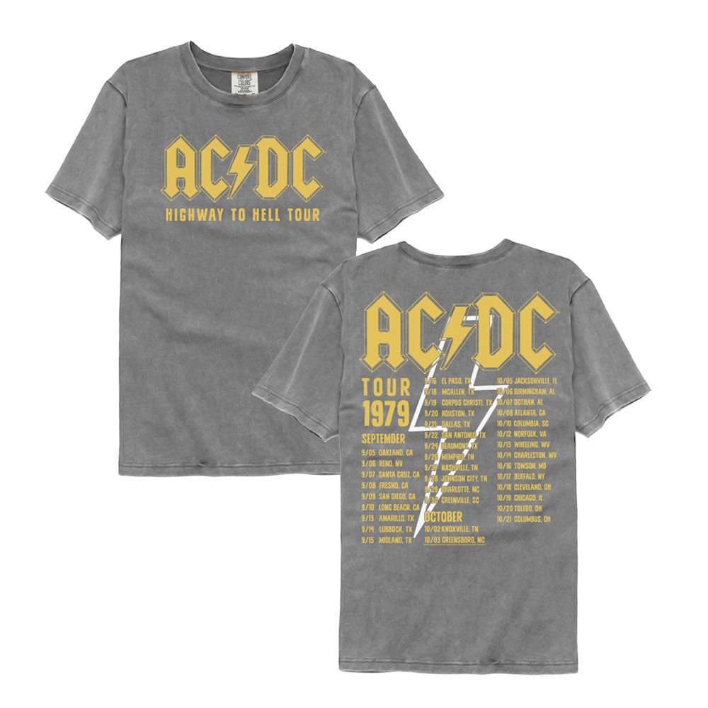 ACDC Highway To Hell Tour 1979 Fb Comfort Colors T-Shirt