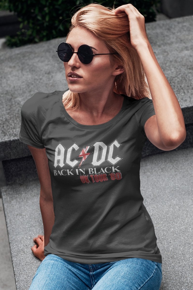 AC/DC - In Black UK Tour Boyfriend Tee
