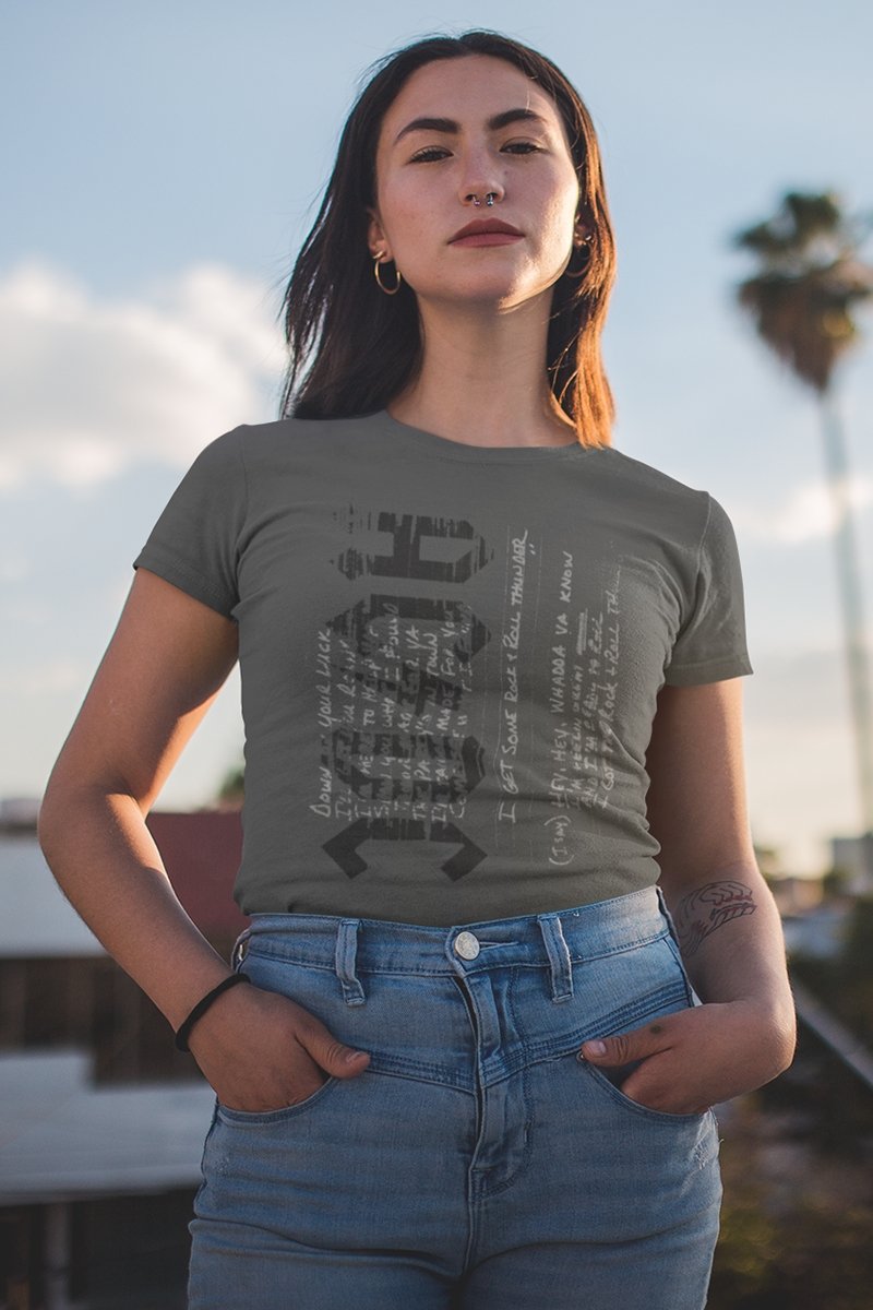 AC/DC - Rock & Roll Thunder Tour Boyfriend Tee