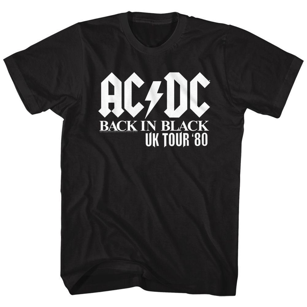 AC/DC - UK Tour Solid White Boyfriend Tee