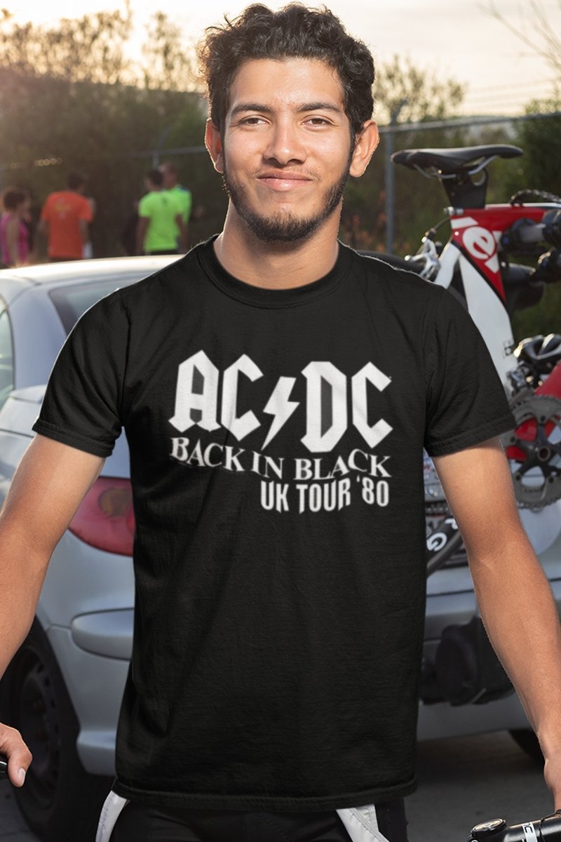 AC/DC - UK Tour Solid White T-Shirt