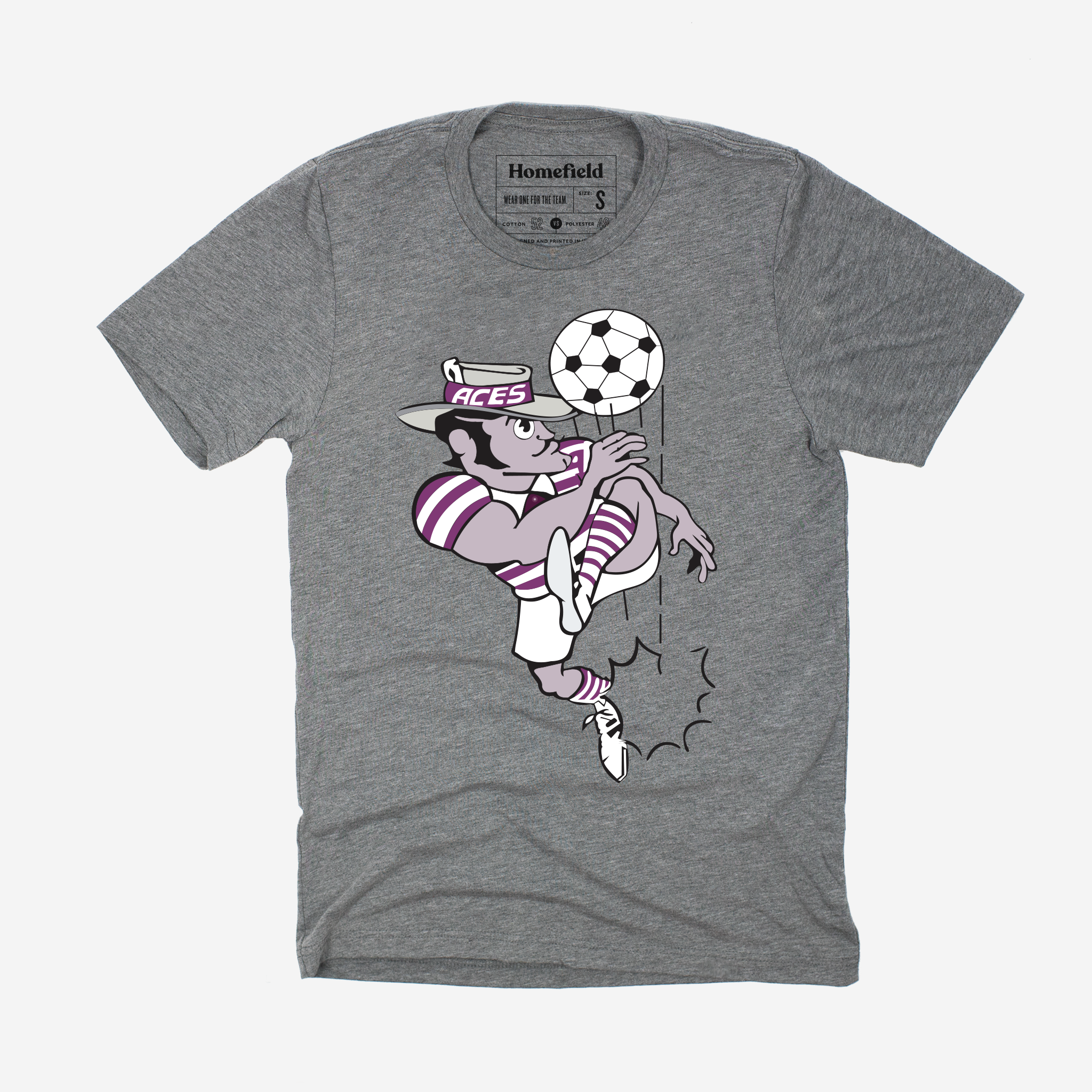 Vintage Ace Purple Soccer Tee Style001