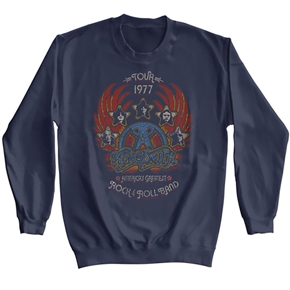 Aerosmith - Tour 1977 Distressy Sweatshirt