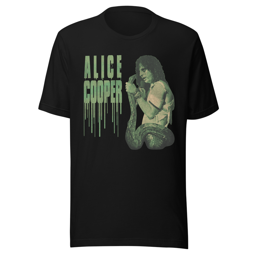 Alice Cooper - Vintage 1986 Snake Drip Jumbo Print T-Shirt