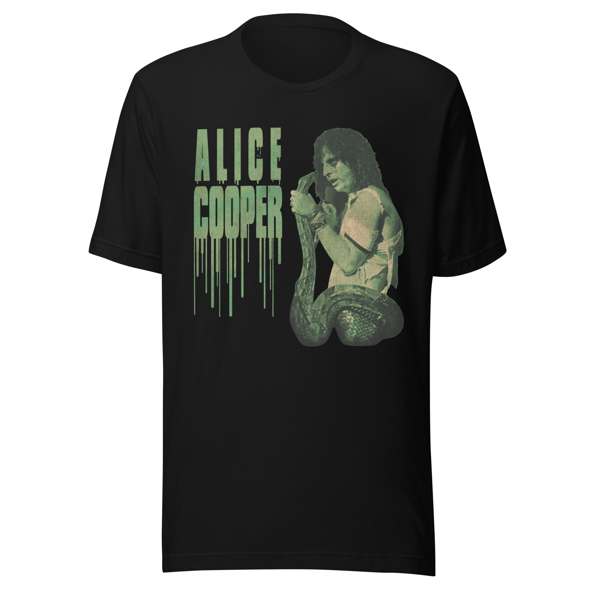 Alice Cooper - Vintage 1986 Snake Drip Jumbo Print T-Shirt
